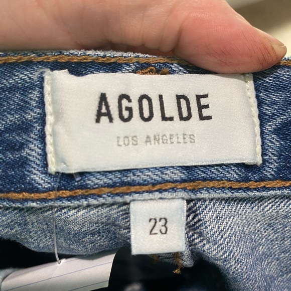 Agolde 90's Pinch Waist Short High Rise Straight Leg in Marquee Size 23 - Picture 8 of 12